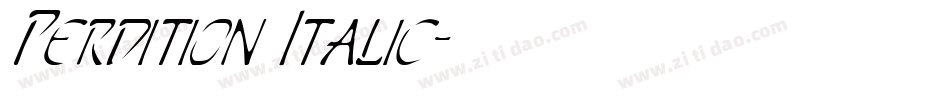 Perdition Italic字体转换